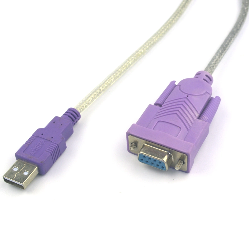 Anera Hot Selling 1m USB 2.0 to RS232 dB9 Female Serial Adapter Cable 1.8m with CD / Pl2303 Chipset